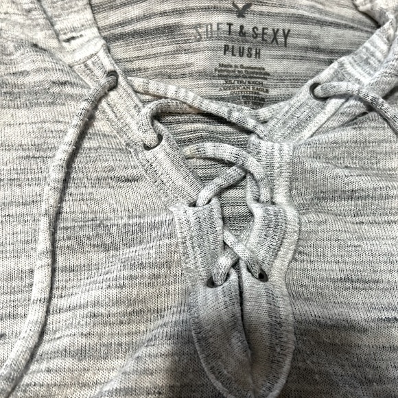 Long sleeve soft and sexy hooded tunic - Picture 2 of 3